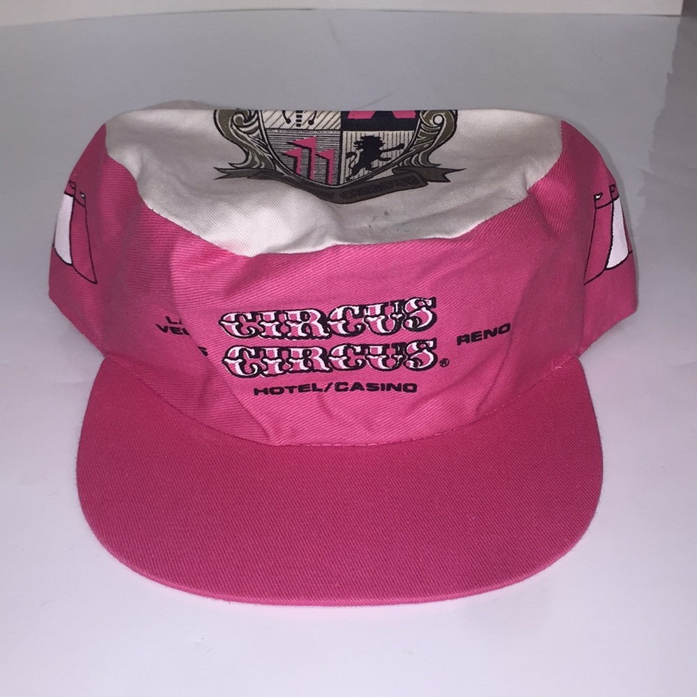 mens Circus Circus Las Vegas flat top hat vintage